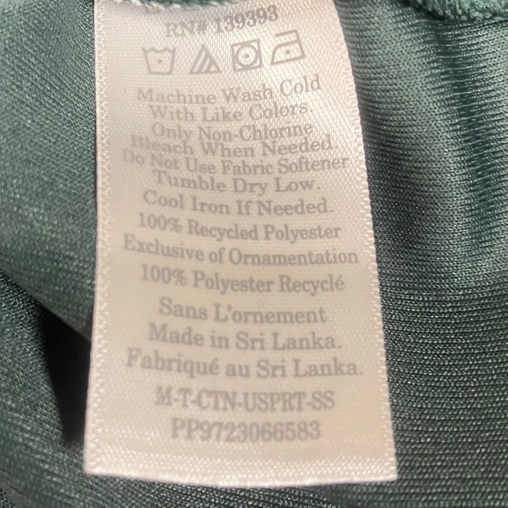 Everlane Mens Re-Play Performance Tee Forest Green Short Sleeve Crew Neck Medium - Picture 3 of 5